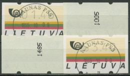 Litauen 1995 Automatenmarken Staatsflagge ATM 1 S 1 Mit Nr. Gestempelt - Lithuania