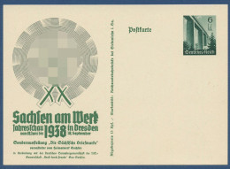 Dt. Reich 1938 Sachsen Am Werk Sonderpostkarte P 270 Ungebraucht (X40912) - Other & Unclassified