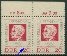 DDR 1963 Pierre De Coubertin Mit Plattenfehler 939 PF ? Postfrisch - Plaatfouten En Curiosa