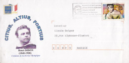 France - 2000 - Letter - Sent To Bagneux - Centenary Of The Disappearance Of  Henri Didon Envelope - Caja 30 - Lettres & Documents
