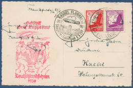 Zeppelin LZ 130, Landungsfahrt Nach Kassel 1939, Postkarte (X41026) - Poste Aérienne & Zeppelin