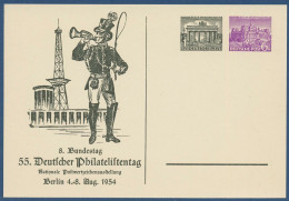 Berlin 1954 Dt. Philatelistentag, Privatpostkarte PP 10/2a Ungebraucht (X41018) - Privatpostkarten - Ungebraucht