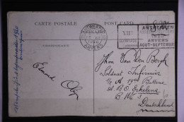 Belgien Gestempelt Auf Postkarte Mit Stempel Olympische Spiele 1920 #GF555 - Other & Unclassified