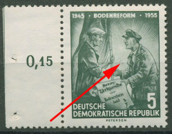 DDR 1955 Bodenreform Mit Plattenfehler 481 PF ? Postfrisch - Variedades Y Curiosidades