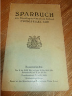 Altes Sparbuch Erfurt Süd , 1931 - 1946 , Karl-Wilhelm Lührs In Dresden , Sparkasse , Bank !! - Historische Dokumente