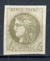 BORDEAUX N°41 B 4c Gris NEUF** (REPRODUCTION) - 1870 Bordeaux Printing