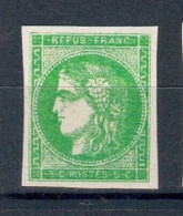 BORDEAUX N°42 B 5c Vert NEUF** (REPRODUCTION) - 1870 Bordeaux Printing