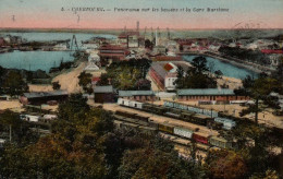 50 , Cpa   CHERBOURG , 5 , Panorama Sur Les Bassins Et La Gare Maritime (13505) - Cherbourg