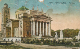 Postcard Hungary Eger Szekesegyhaz Kirche - Hongarije