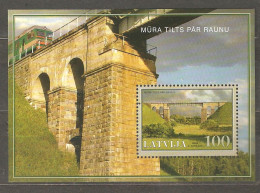 Latvia: Mint Block, Railway Bridge, 2006, Mi#Bl-22, MNH - Puentes