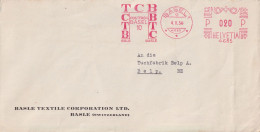 Motiv Brief  "Basle Textile Corporation Ltd., Basel" - Belp  (Freistempel)        1954 - Covers & Documents