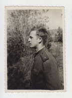 Military Young Man, Portrait, Scene, Vintage Orig Photo 6x8.5cm. (26934) - War, Military