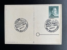 GERMANY GENERALGOUVERNEMENT 1943 POSTCARD SPECIAL POSTMARK AMSTERDAM 20-04-1943 DEUTSCHLAND SONDERSTEMPEL - Cartas & Documentos