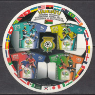 2006 Vanuatu World Cup Football Flags Souvenir Sheet MNH - Vanuatu (1980-...)