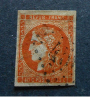 BORDEAUX N°48a 40c Orange Vif Oblitéré Losange GC 45? - 1870 Ausgabe Bordeaux