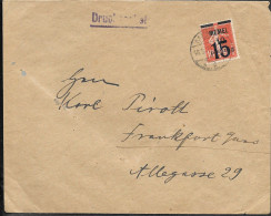 Germany Memel Cover Mailed To Frankfurt 1921. 15Pf Ovpr Stamp - Memel (Klaipeda) 1923