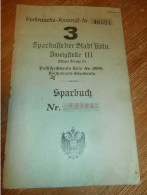 Altes Sparbuch Köln , 1935 - 1949 , Juliane Thönnessen In Köln , Sparkasse , Bank !! - Historical Documents