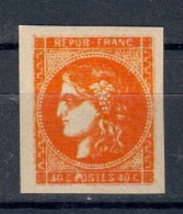 BORDEAUX N°48a 40c Orange Vif NEUF** (REPRODUCTION) - 1870 Bordeaux Printing