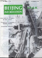 Beijing Information N°37 12 Septembre 1983 - Pourquoi Menachem Begin A Donné Sa Démission ? - Visite En Namibie Du Secré - Andere Magazine