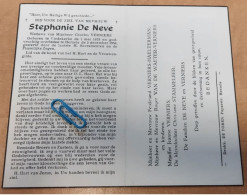 DP - Stephanie De Neve - Verniers - Liedekerke 1879 - Herzele 1956 - Obituary Notices