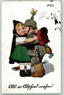 39175221 - Abschied WK I Kinder In Uniform AK - Engelhard, P.O. (P.O.E.)