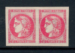 PAIRE BORDEAUX N°49 Et 49f (88c Au Lieu De 80c ) Se Tenant NEUF ** (REPRODUCTION) - 1870 Bordeaux Printing