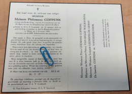 DP - Melanie Coppens - O.L.V. Lombeek 1876 - Ukkel 1956 - Obituary Notices