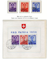 1936 Pro Patria Block And Single Stamps  (s022) - Gebruikt