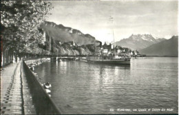 10557981 Montreux VD Montreux Dampfer X 1954 Montreux - Sonstige & Ohne Zuordnung