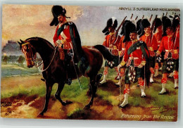 39611421 - Sign. Payne Henry Oilette The Argyli And Sutherland Highlanders Returning From The Review No.9937 - Autres & Non Classés