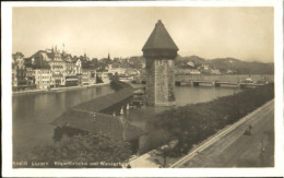 10557741 Luzern LU Luzern Kapellbruecke Wasserturm Ungelaufen Ca. 1930 Luzern - Other & Unclassified