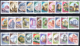 Italy 1980-94 Castles Part Set (31 Of 37 Values) Unmounted Mint. - 1971-80: Mint/hinged