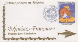 Enveloppe  FDC  1er  Jour   POLYNESIE    Artiste  Peintre  En  Polynésie   1995 - FDC