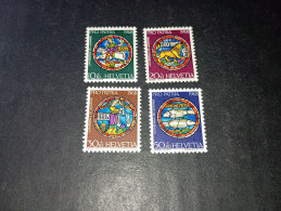 07AL08 SVIZZERA 1968 PRO PATRIA VETRATE DELLA CATTEDRALE DI LOSANNA "XX" - Unused Stamps