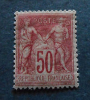 SAGE N°98 50c Rose (N/U) NEUF* - 1876-1898 Sage (Tipo II)