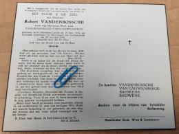 DP - Robert Vandenbossche - Van Cauwenberge - St. Martens-Lierde 1932 - Mooregem (Oudenaarde) 1956 - Overlijden