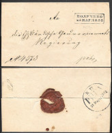 Estonia Reval Incoming Value Money Letter Cover Mailed From Germany 1852 Via Riga Latvia - Estland