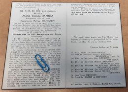 DP - Maria Bohez - Denissen - Nieuwmoer 1895 - Achterbroek 1956 - Obituary Notices