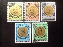 46 YEMEN 1966 / PERSONAJES De La PAZ MUNDIAL / YVERT 218 / 222 FU Falta 219 - Jemen