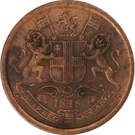 Inde Britannique, Victoria, 1/12 Anna, 1848, Calcutta, Cuivre, TTB, KM:445 - Kolonien