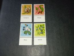 07AL09 SVIZZERA 1973 PRO JUVENTUTE FRUTTI DI BOSCO "XX" - Unused Stamps