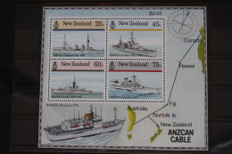 Neuseeland Block 7 Postfrisch #FN091 - Bateaux