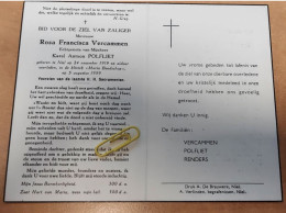 DP - Roza Vercammen - Polfiet - Niel 1919 - 1959 - Obituary Notices