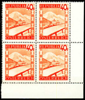 ÖSTERREICH 1947 Nr 844 Postfrisch VIERERBLOCK ECKE-URE X36BB9E - Nuovi