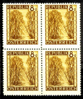 ÖSTERREICH 1945 Nr 742 Postfrisch VIERERBLOCK X36BC6A - Nuevos