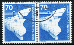 BRD DS INDUSTRIE U. TECHNIK Nr 852 Gestempelt WAAGR PAAR X66818A - Used Stamps