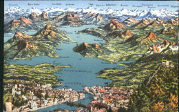 10556834 Luzern LU Luzern  See Fliegeraufnahme Ungelaufen Ca. 1920 Luzern - Altri & Non Classificati