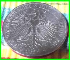 ALEMANIA - FREIE STADT FRANKFURT EIN VEREINSTHALER * XXX EIN PFUND FEIN - 1859 SILBER - Taler & Doppeltaler