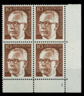 BRD DS HEINEM Nr 636 Postfrisch VIERERBLOCK FORM1 X76A302 - Unused Stamps