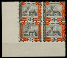 SAARGEBIET LANDS.BILD Nr 65A Postfrisch VIERERBLOCK X7883E6 - Unused Stamps